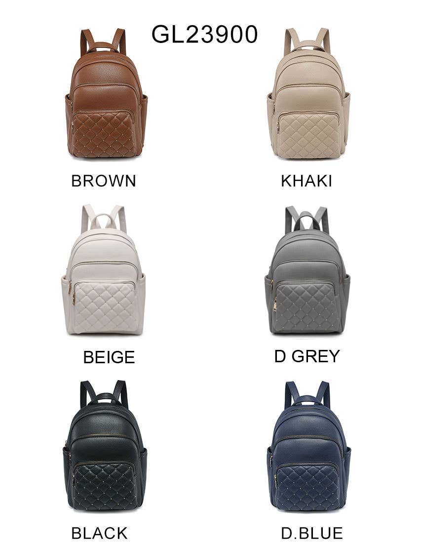 Papaya Fashion Ltd – wholesale Backpack – Women's – GL23900-Backpack with check quilted pattern12