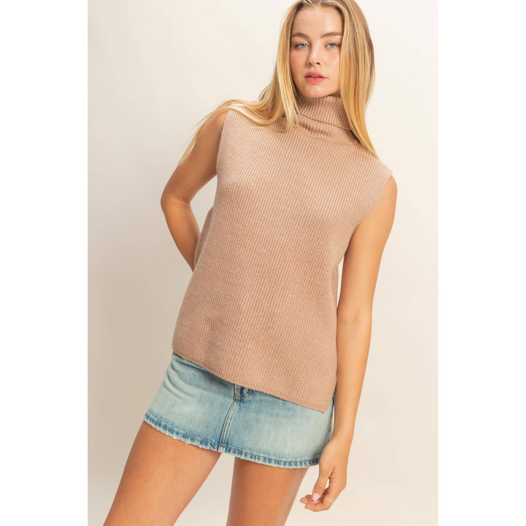 HYFVE – Großhandel Pullunder – Damen – Ärmelloser Rollkragenpullover-Weste2