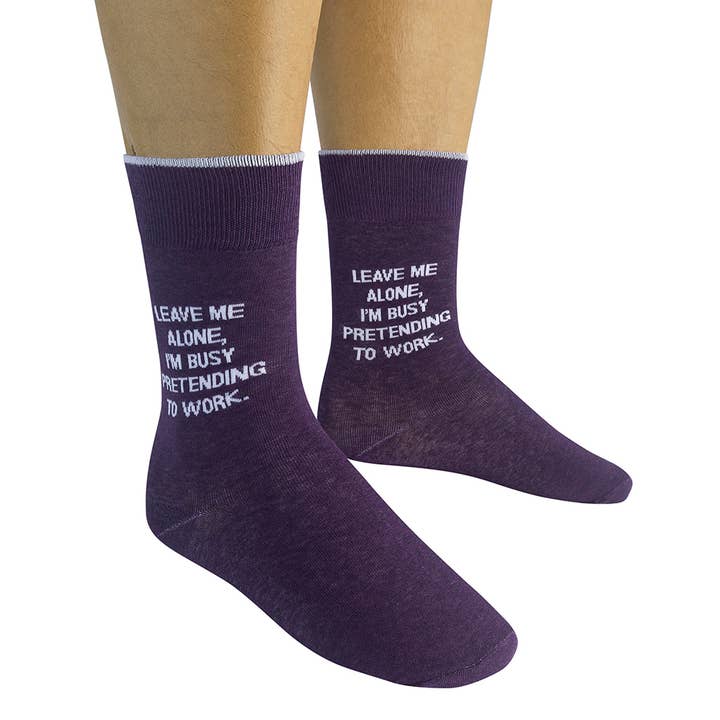 Funatic - About Face Designs - Nice Enough Merch Co - Wholesale Socks - Unisex - I'm Busy Pretending To Work Socks | About Face Designs