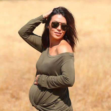 Olive Maternity and Nursing Knotted Shirt for wholesale by to: little arrows