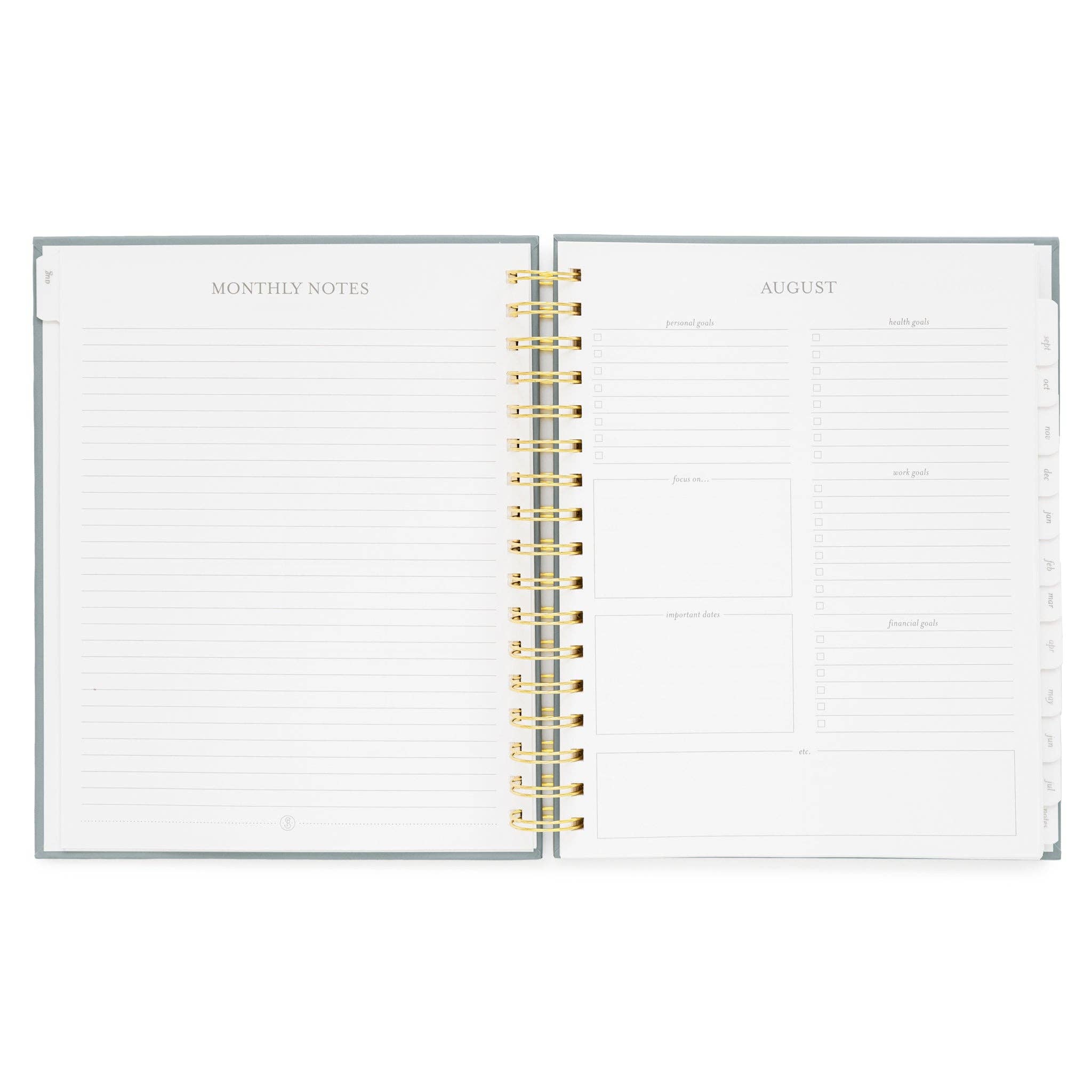 Sugar Paper - Wholesale Planner - 2025-2026 Dusty Blue Signature Spiral Academic Planner3