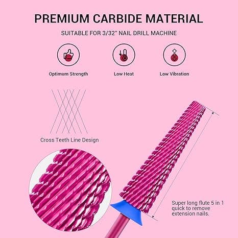 MELODYSUSIE – wholesale Nailcare set – Super Long 5 in 1 Nail Drill Bit4