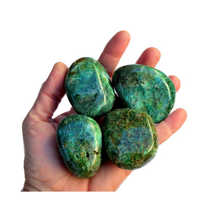 Kaia & Crystals - Vendita all'ingrosso Pietra/cristallo spirituale - Cristalli di Crisocolla levigati XL (250g, 500g, 1000g)7