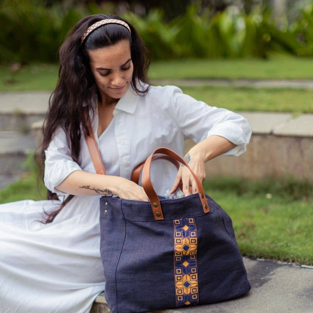 Darzah - Wholesale Tote Bag - Women's - Walid Unisex Bag - Navy2