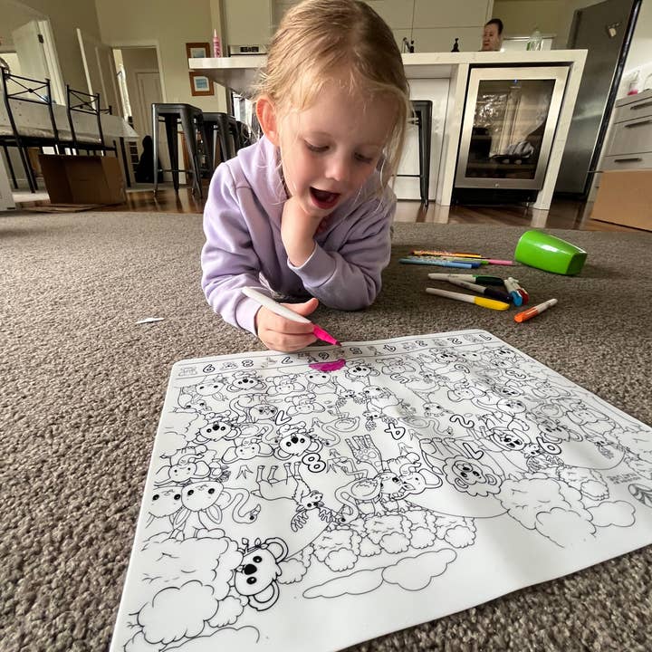 Nourish By Nature - Wholesale Colouring mat – Child & baby - Silicone Colouring Mat - Seek N Spot Under the Sea6