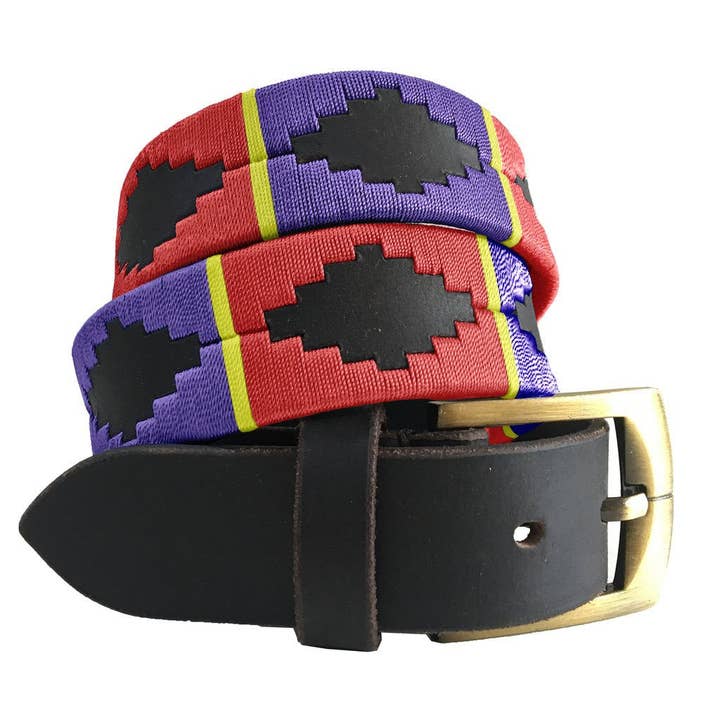 Purple Red Yellow ANILLACO - Classic Polo Belt for wholesale on Faire