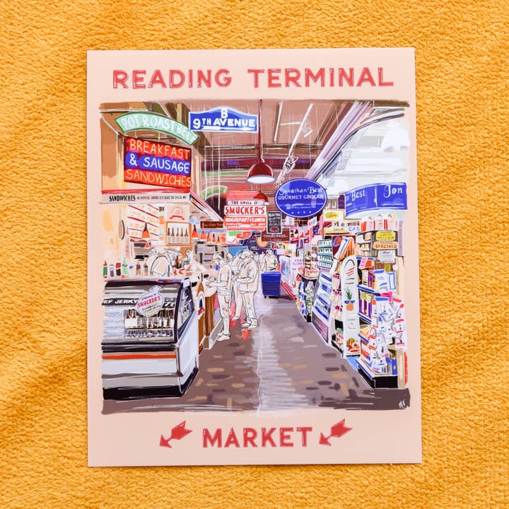 Reading Terminal Market Giclee Print for wholesale by Madison Vermilya Art