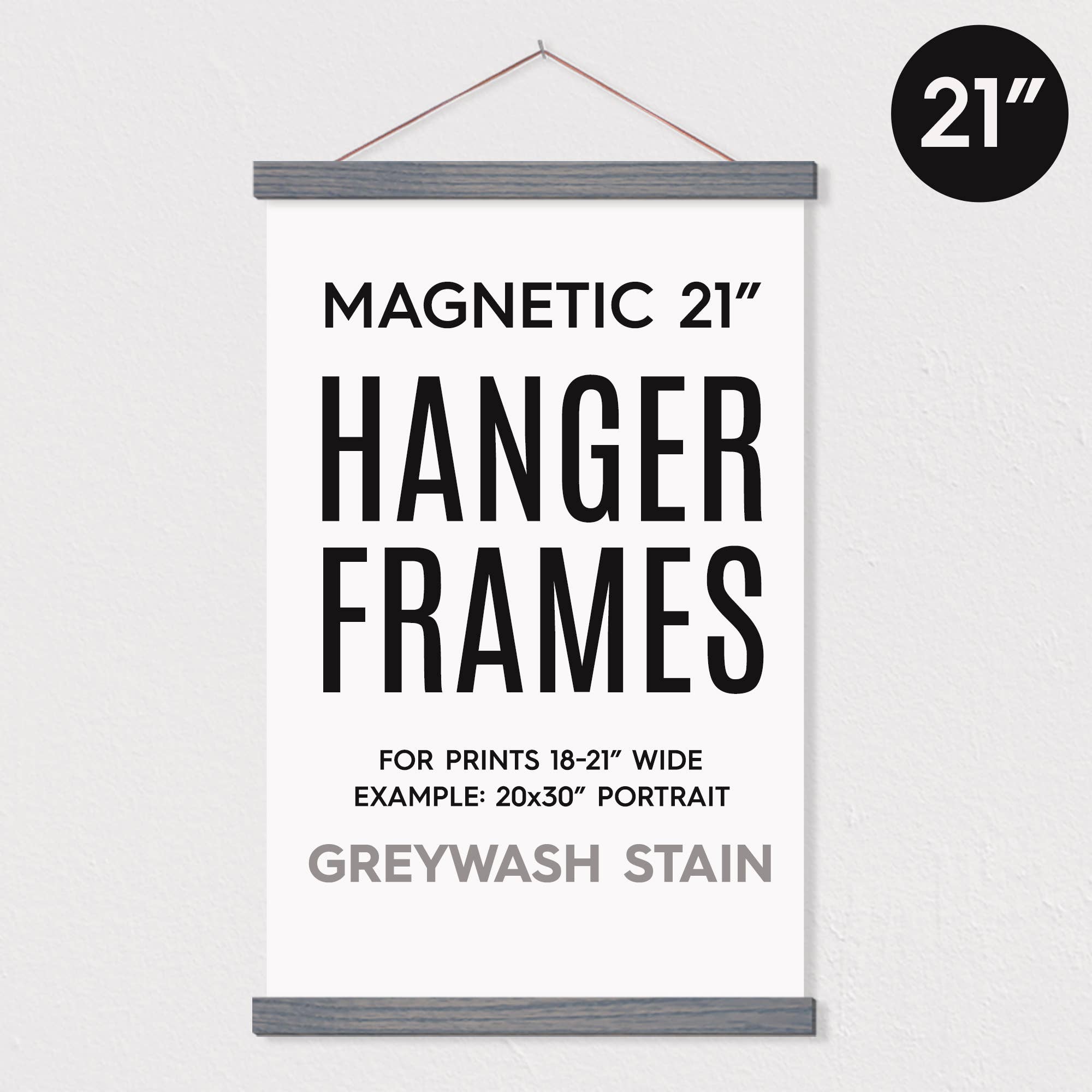 Hanger Frames - Wholesale Picture Frame - 21" MAGNETIC Poster Hanger Frame™ for 20x30" Portrait Print16