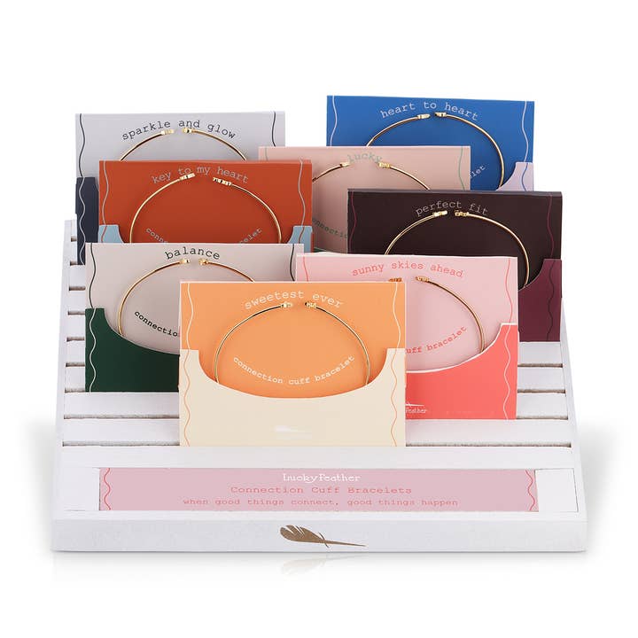 Display da collezione - White Vert Slotted - (12 pollici x 7,25 pollici) per la vendita all'ingrosso da parte di Lucky Feather