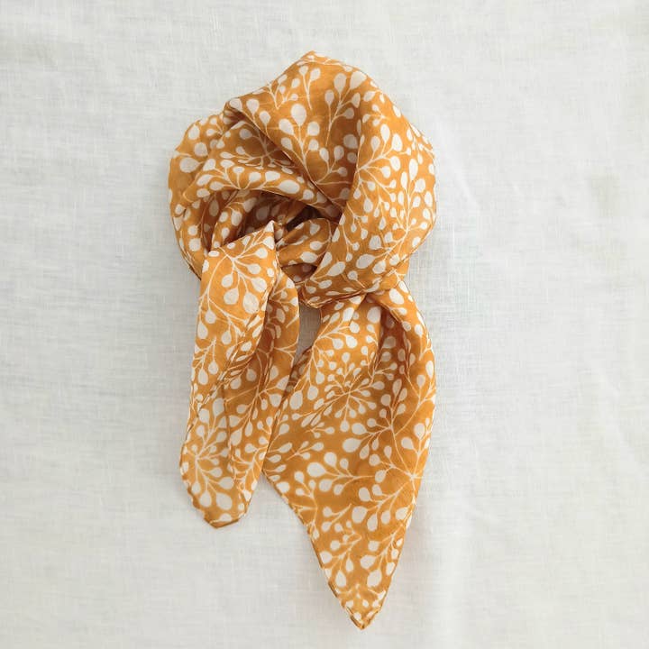 Pure Silk Scarf Necktie Bronze Art PS-1156 for wholesale by Cinnamon Creations