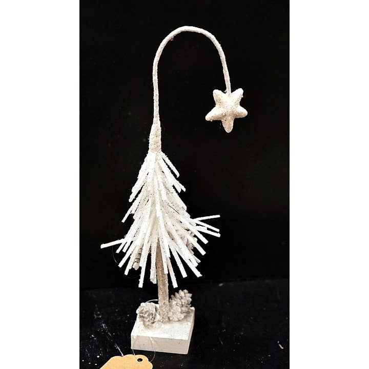 Impressive Enterprises, Inc. - Wholesale Christmas Decoration - ISB75051- 8in Snowy Shooting Star Mini Tree-White3
