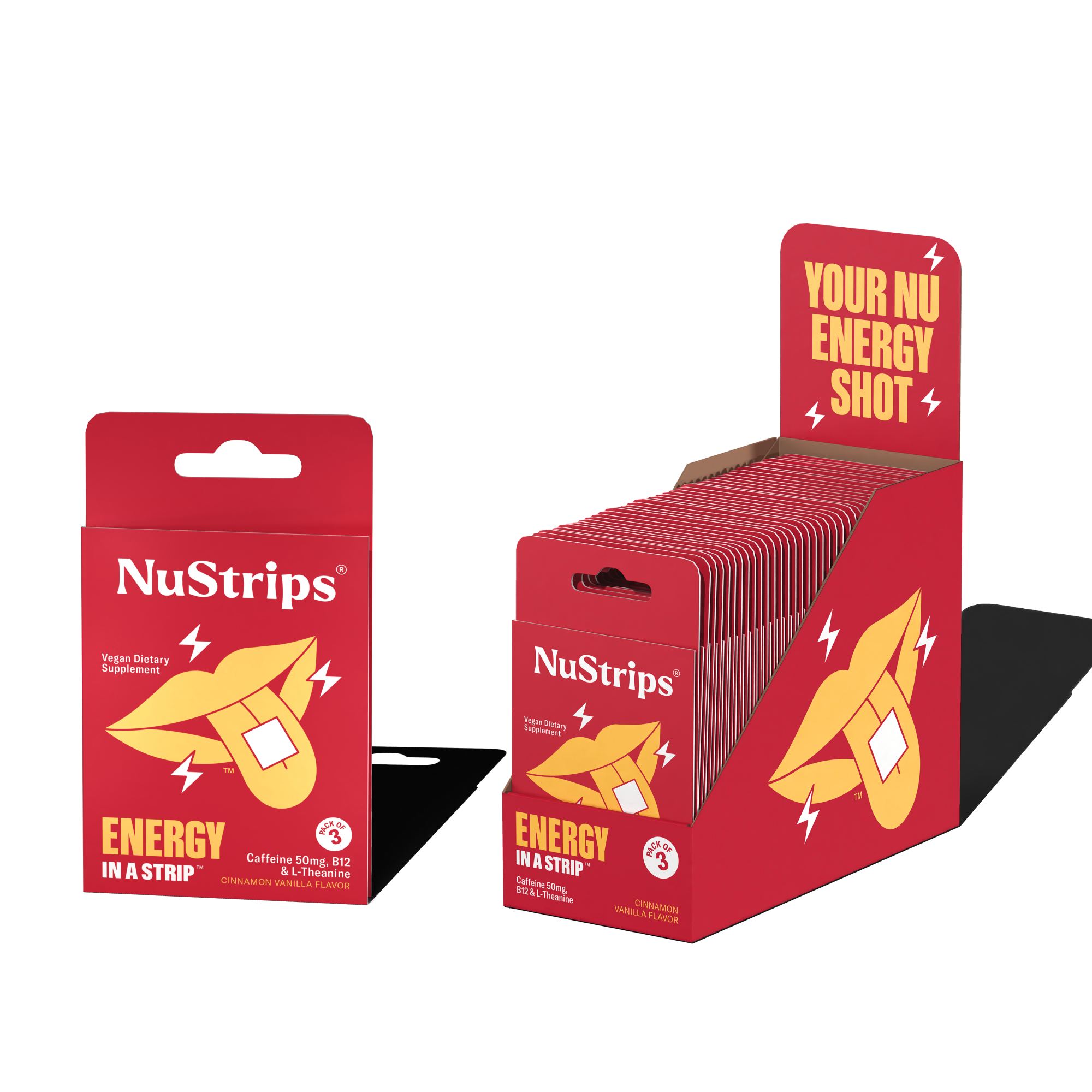 NuStrips – wholesale Oral supplement/vitamin – NuStrips Energy (Cinnamon Vanilla) - 3-Pack 3