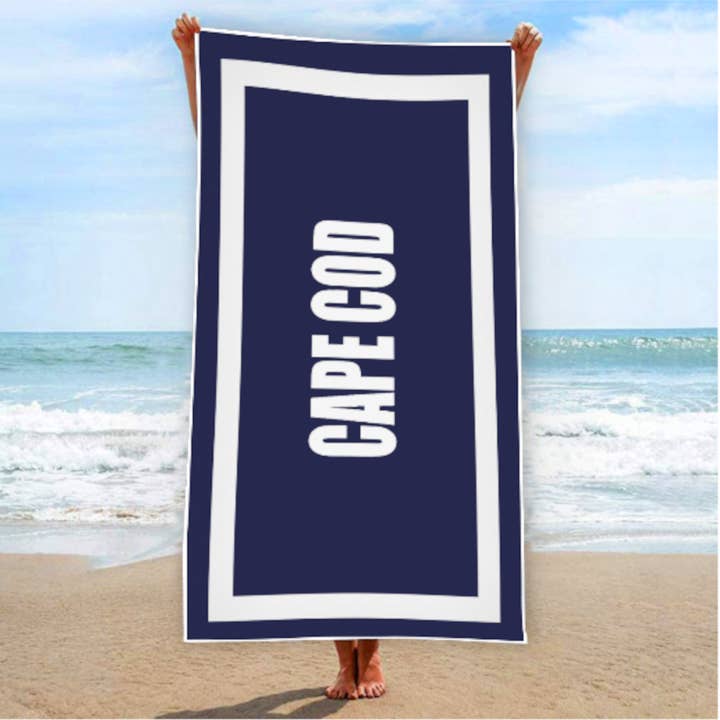 Beach Towel - Custom Navy for wholesale by Peachy Pendants