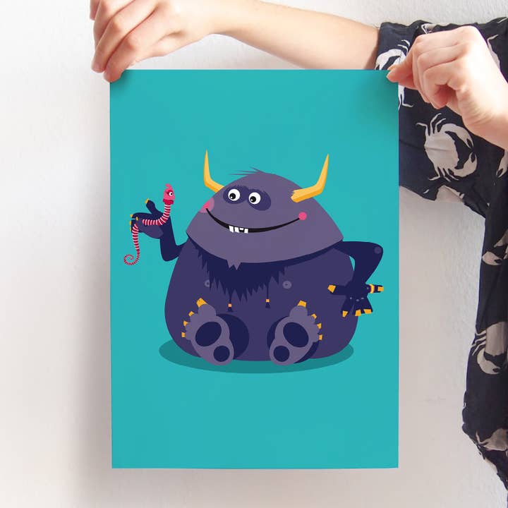 A4 bild Monster Friends ”Pendi och Evil” för barn för wholesale av My Cute Monsters