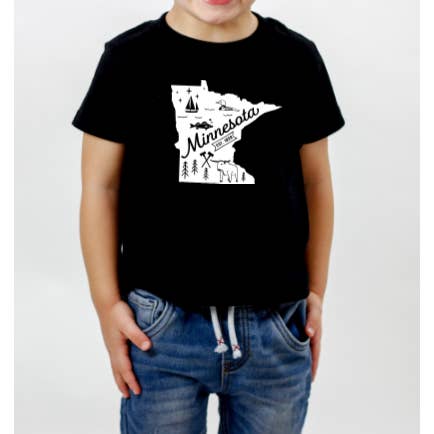T-shirt graphique Minnesota C21 pour tout-petits pour la vente par Tron Tron Graphic Wear