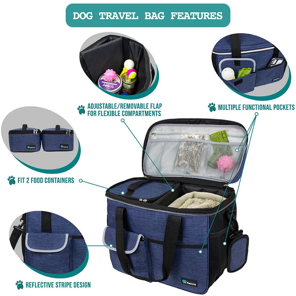 PetAmi - Vendita all'ingrosso Trasportino - Cani e gatti - Borsa Organizer Deluxe da Viaggio per Animali72