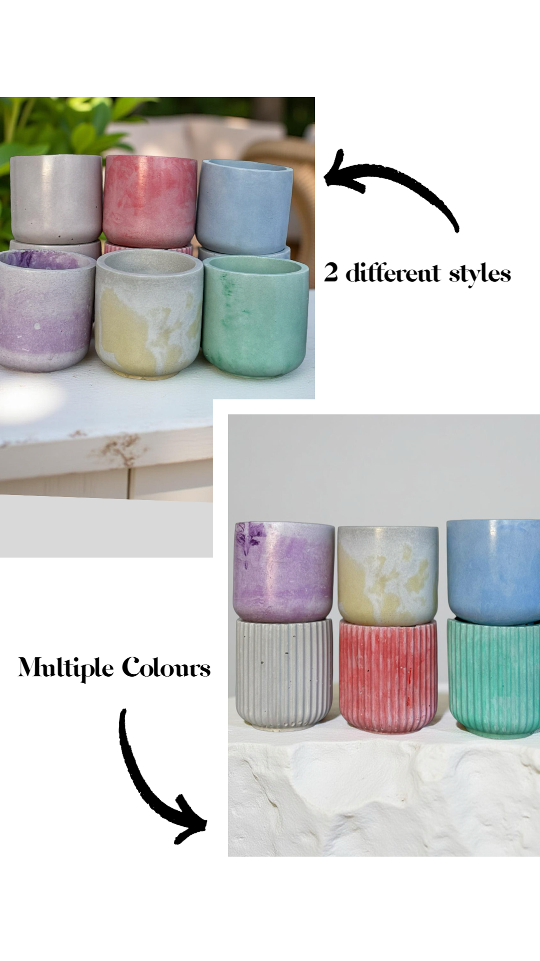 Colourfuljoy Designs - Wholesale Jar/Filled Candle - Candle empty jars/ Cement vessels/ Empty candle container 11