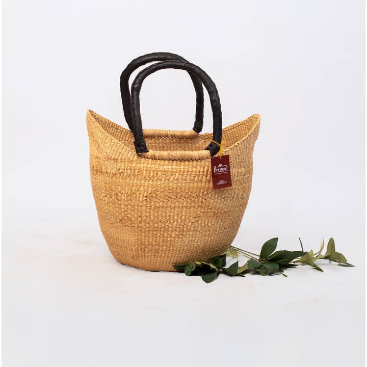 Natural U-Shopper for wholesale by HERITAGE BASKETS