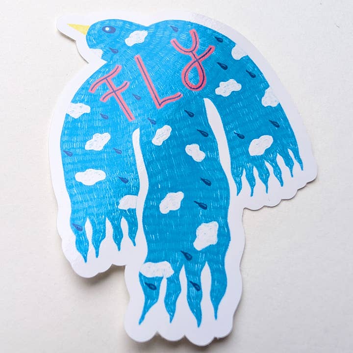 Fly Bird Sticker for wholesale by Lucky Alice