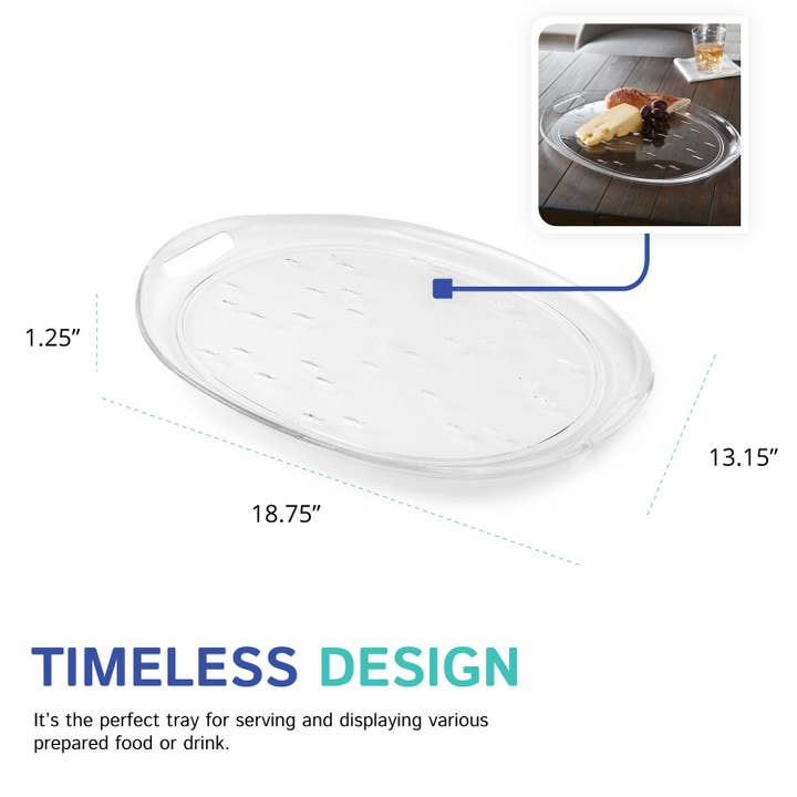 Huang Acrylic - Wholesale Serving Tray - Embossed Fish Oval Tray