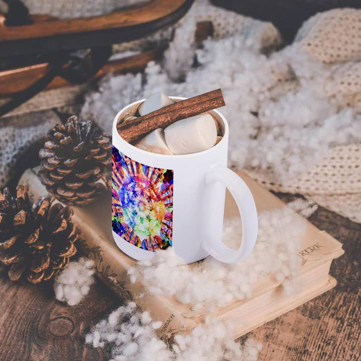 3dRose - Wholesale Coffee Mug - 3dRose, Spectrum Fractal colorful three dimensional kaleidoscopic digital artwork, Mug11