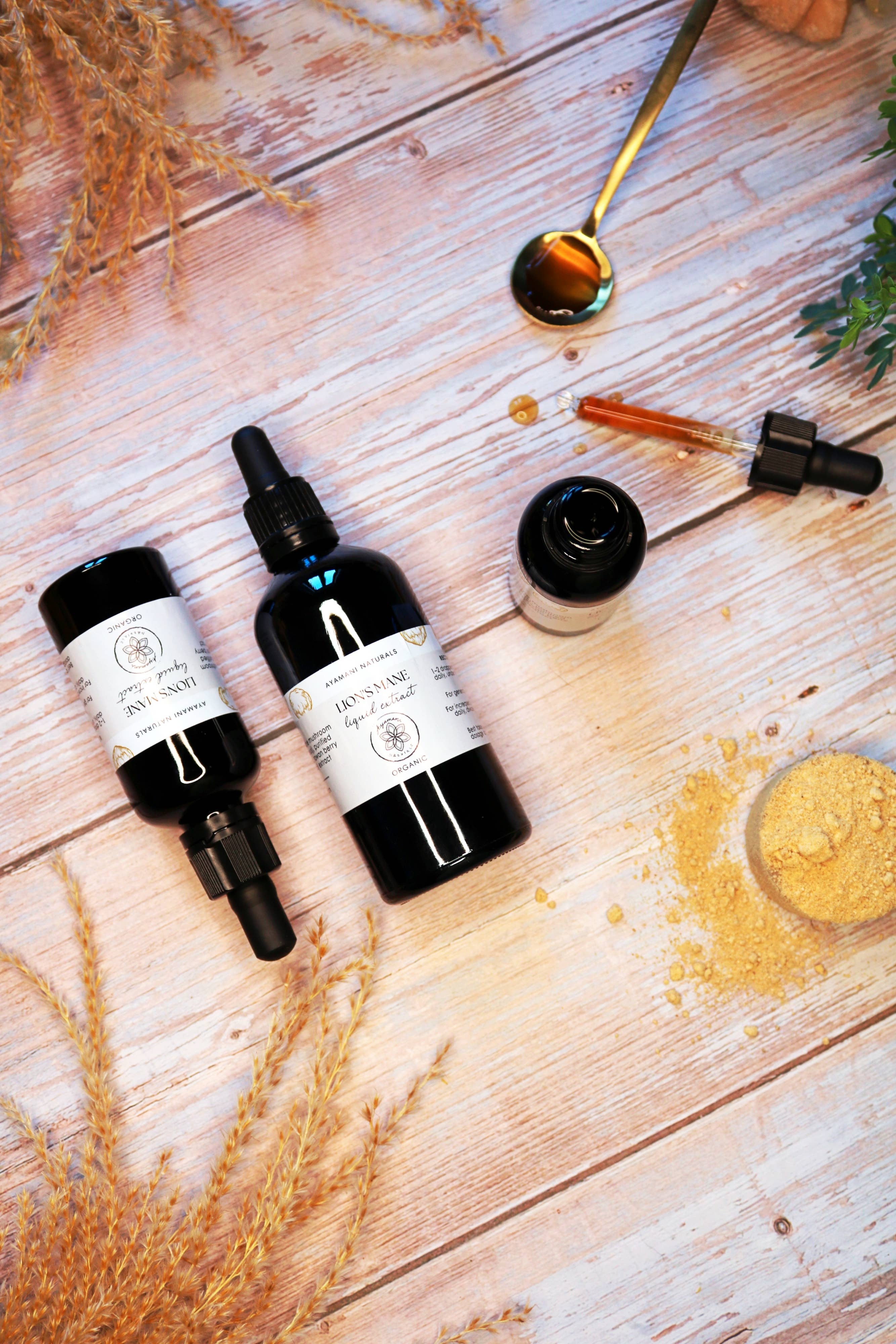 Ayamani Naturals – wholesale Tincture – Lion's Mane 15:1 Liquid Extract Alcohol Free | ORGANIC8