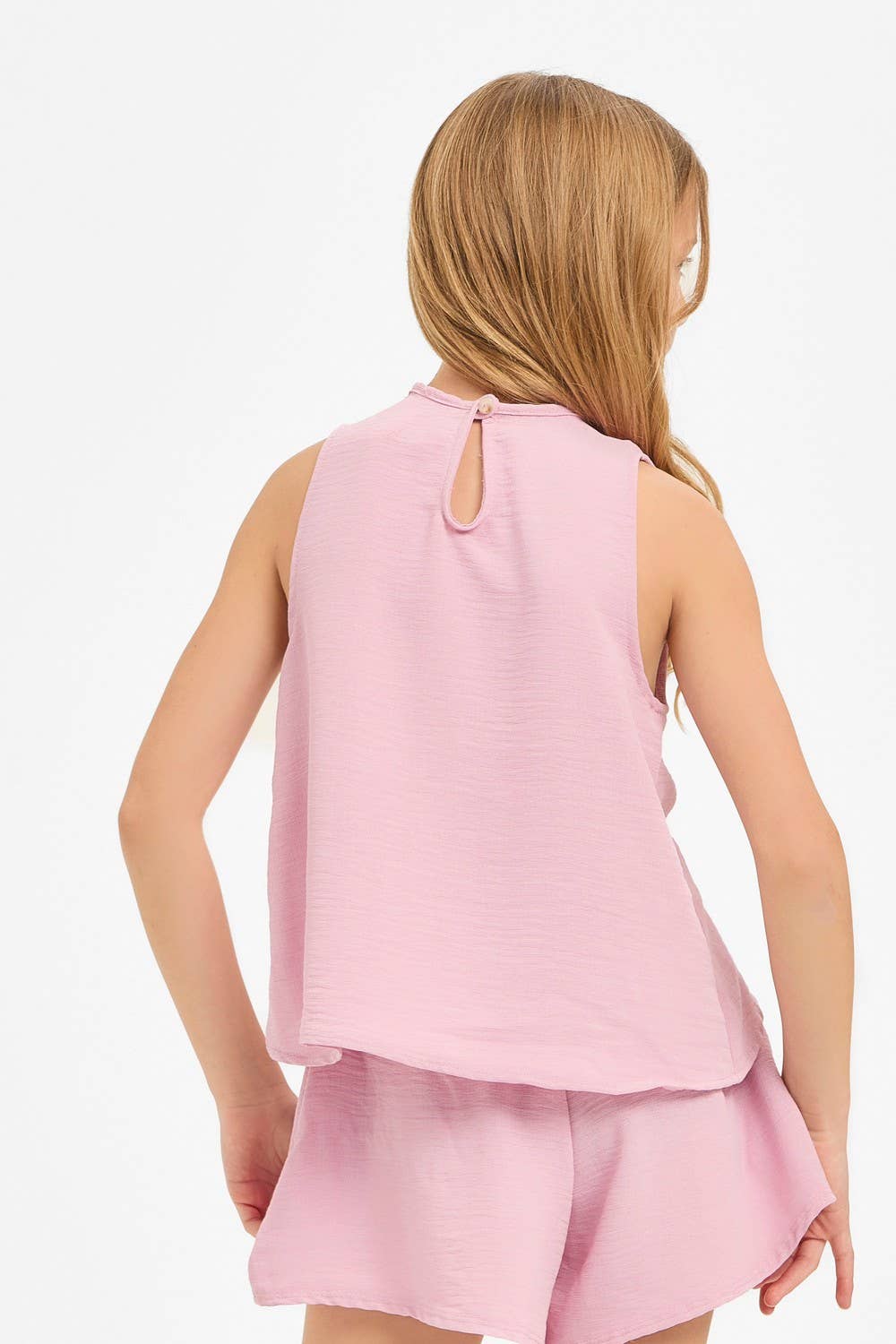 Good Girl - Wholesale T-Shirt - Kids - Wrap Design High-Low Sleeveless Blouse12