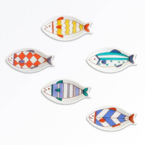 Japacolle — Japan Collections | See Latest News in "About" – wholesale Spoon rest – HAREKUTANI Fish Chopstick Rest 5pcs Set1