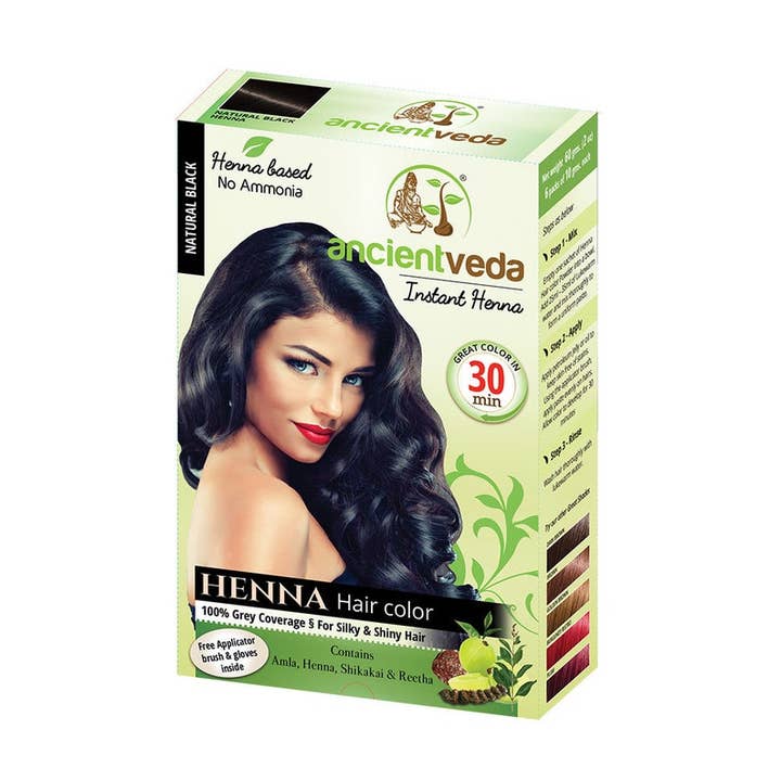 Designs by Deekay Inc. - Wholesale Hair Dye - ancientveda - Instant Black Henna Hair Dye (60 g.)