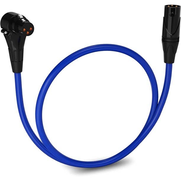 LyxPro - Wholesale Music Accessory - Microphone XLR Angled Female Cable 3 Pin Mic Cable Pro Audio10