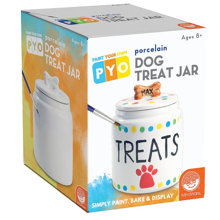 Pyo: Porcelain: Dog Treat Jar for wholesale by MindWare & Peaceable Kingdom