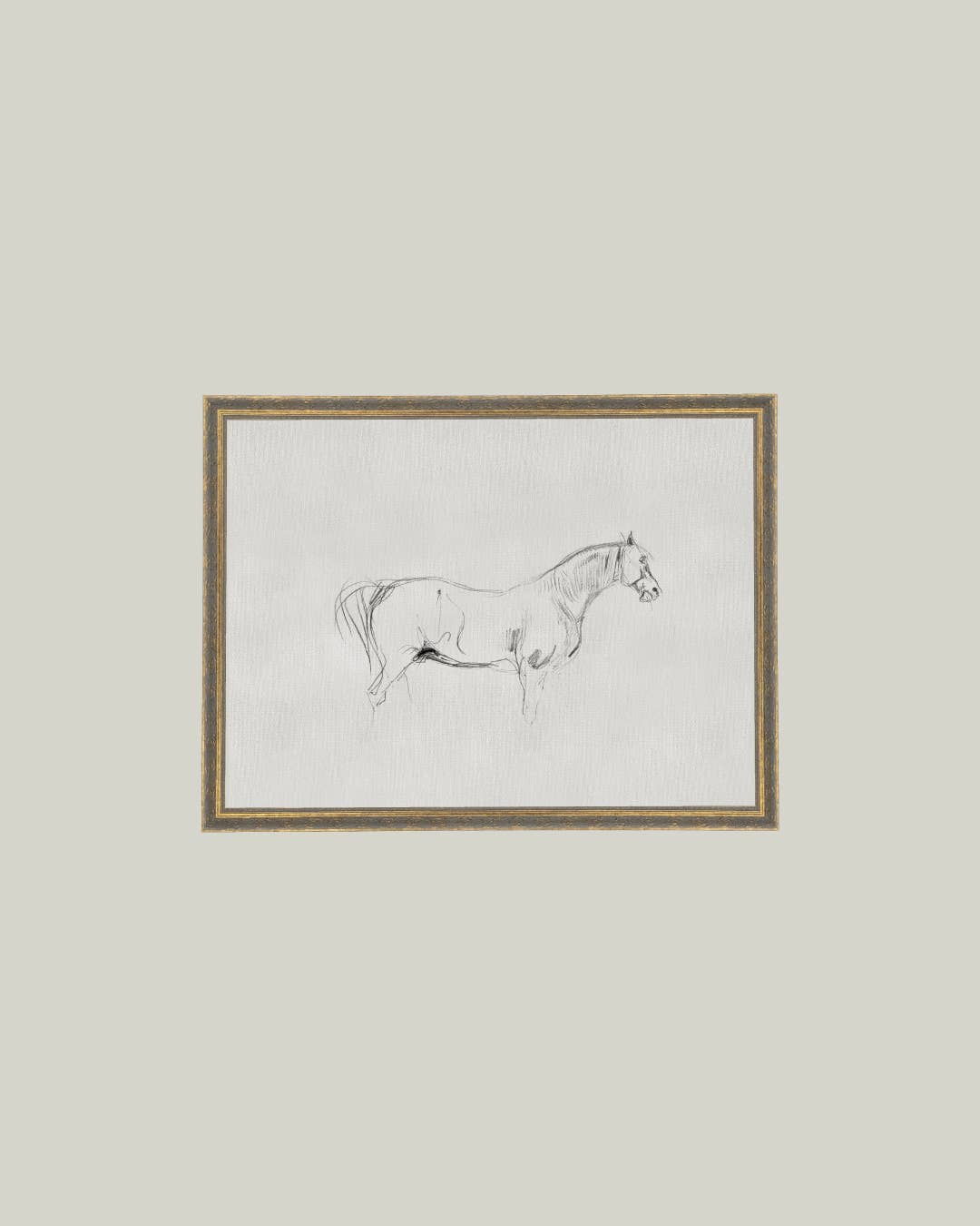 Petal Lane Home - Wholesale Wall Art Set - Horse Sketch Framed Antique Art0