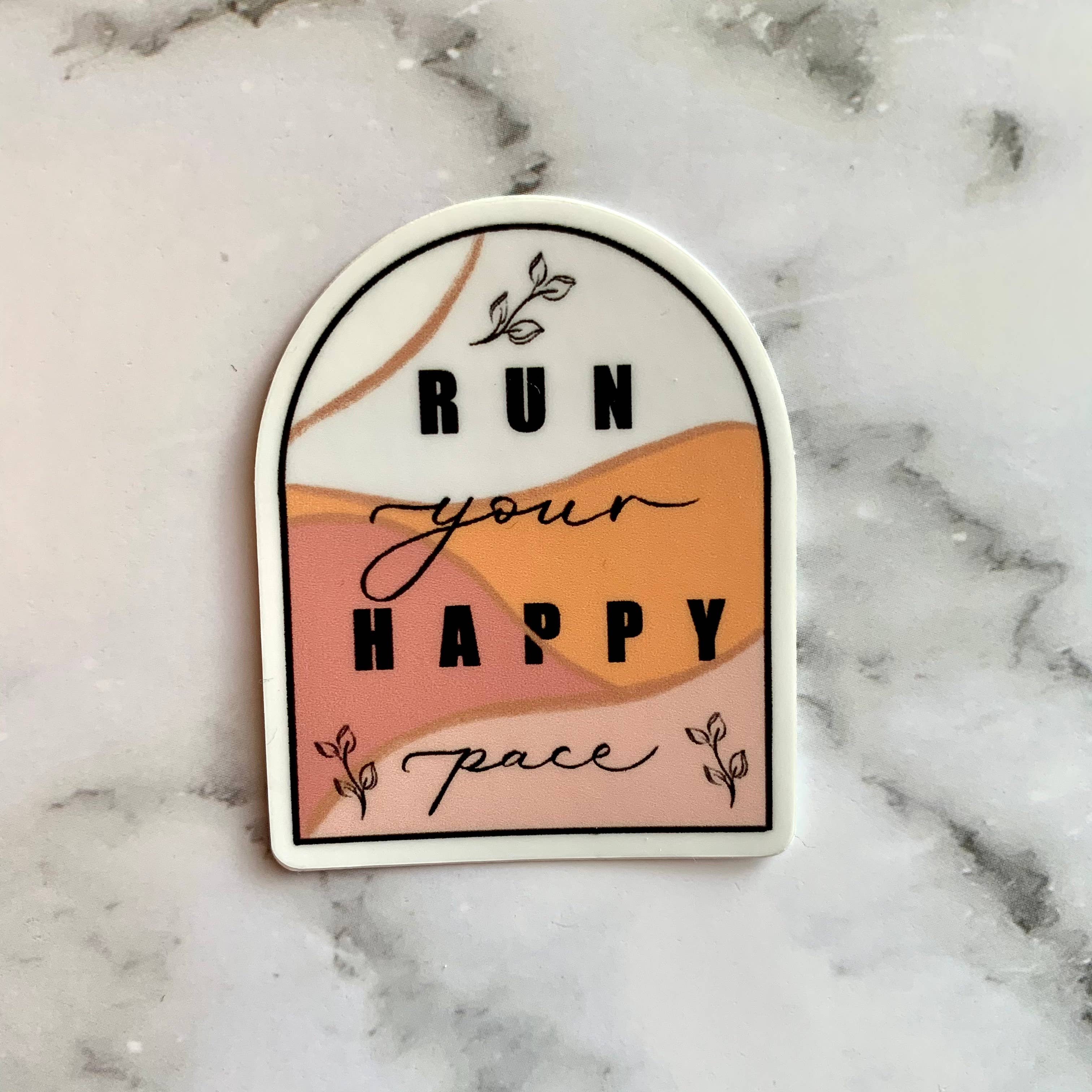 Pen and Paces - Wholesale Sticker - Run your happy pace sticker1