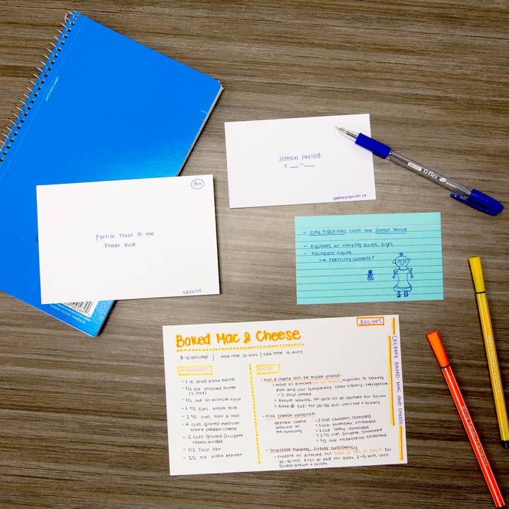 BAZIC Products - Wholesale Notepad - View Poly Ruled Index Card w/ Divider 3" x 5" 50 Ct.