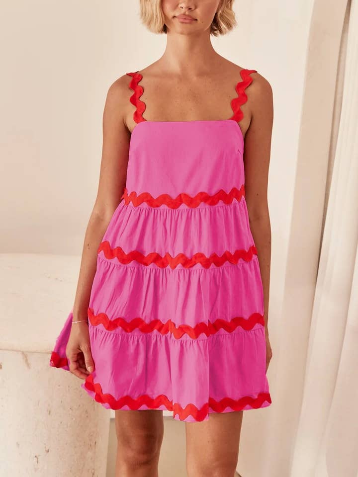 Rosa Clothing - Wholesale Dress - Women's - Loose Sweet Lace Patchwork Dress