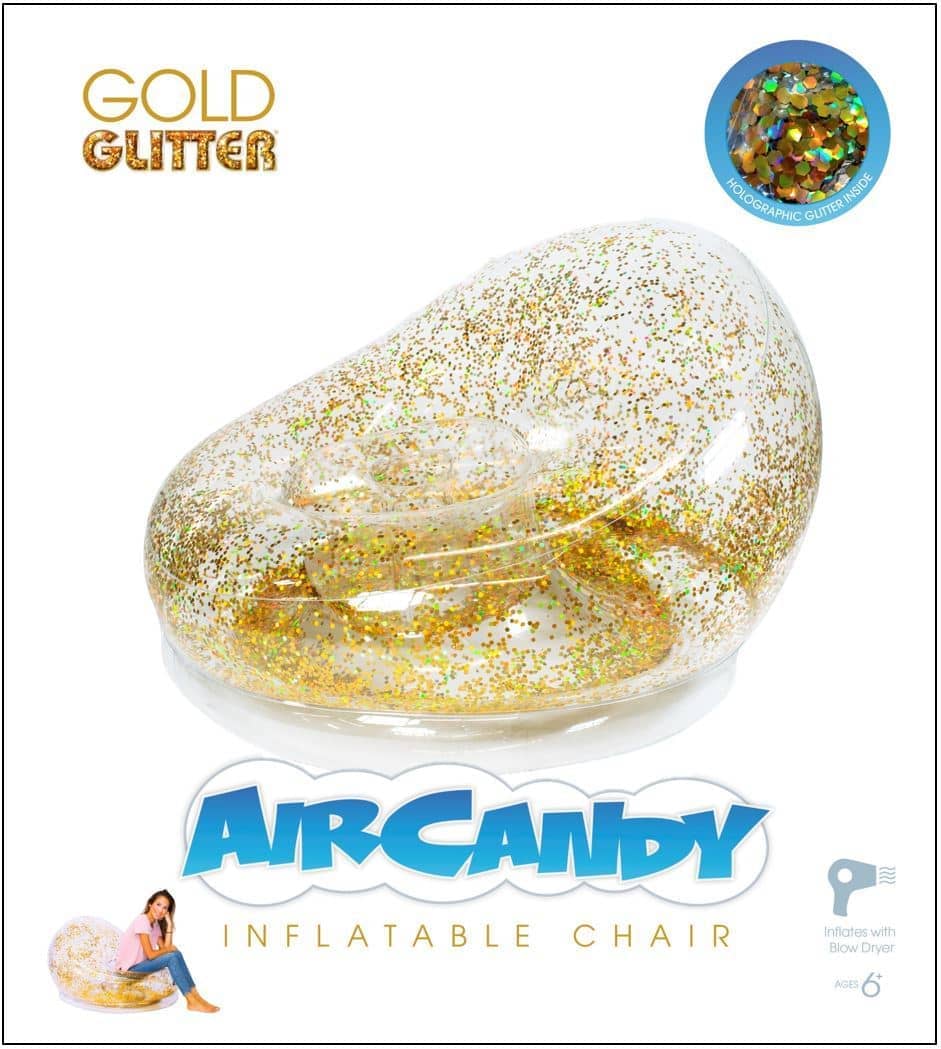 PoolCandy – wholesale Stol – AirCandy Guldglittrig Uppblåsbar Stol13