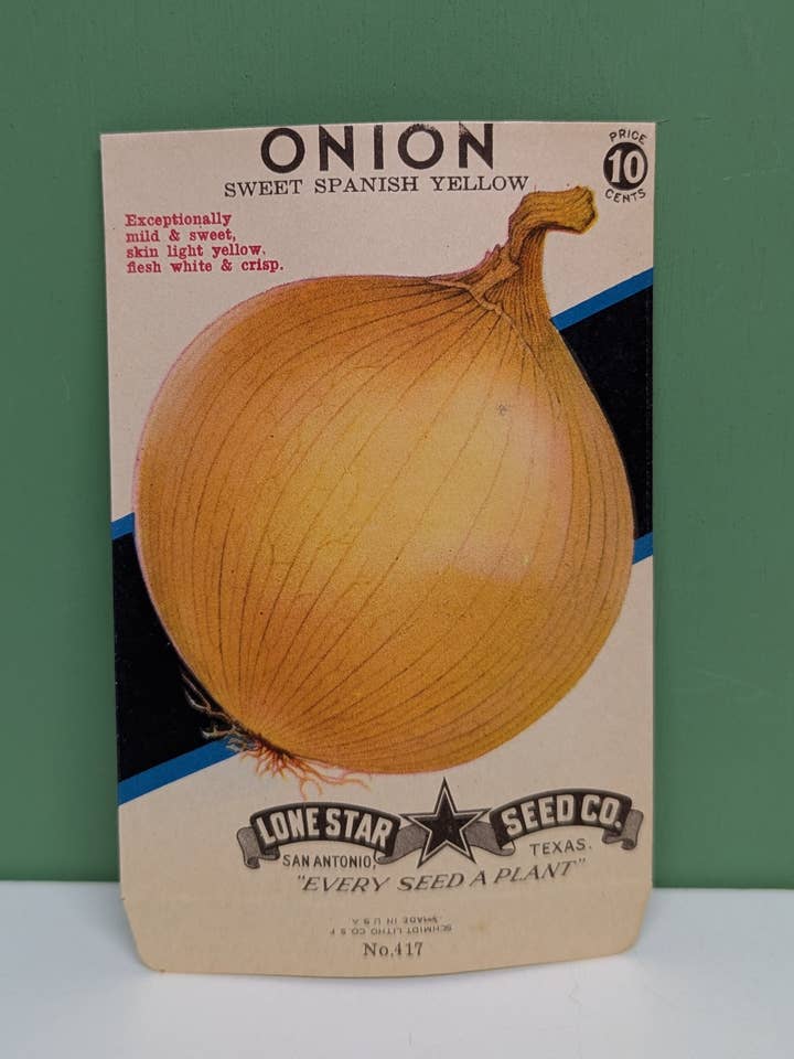 Zwiebel leere Saatguttüte für den Großhandel von vintagegoodies