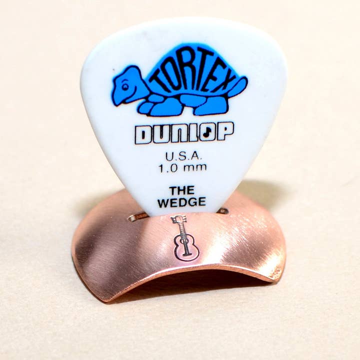 Copper guitar pick stand for a serious musician for wholesale by NiciArt LLC