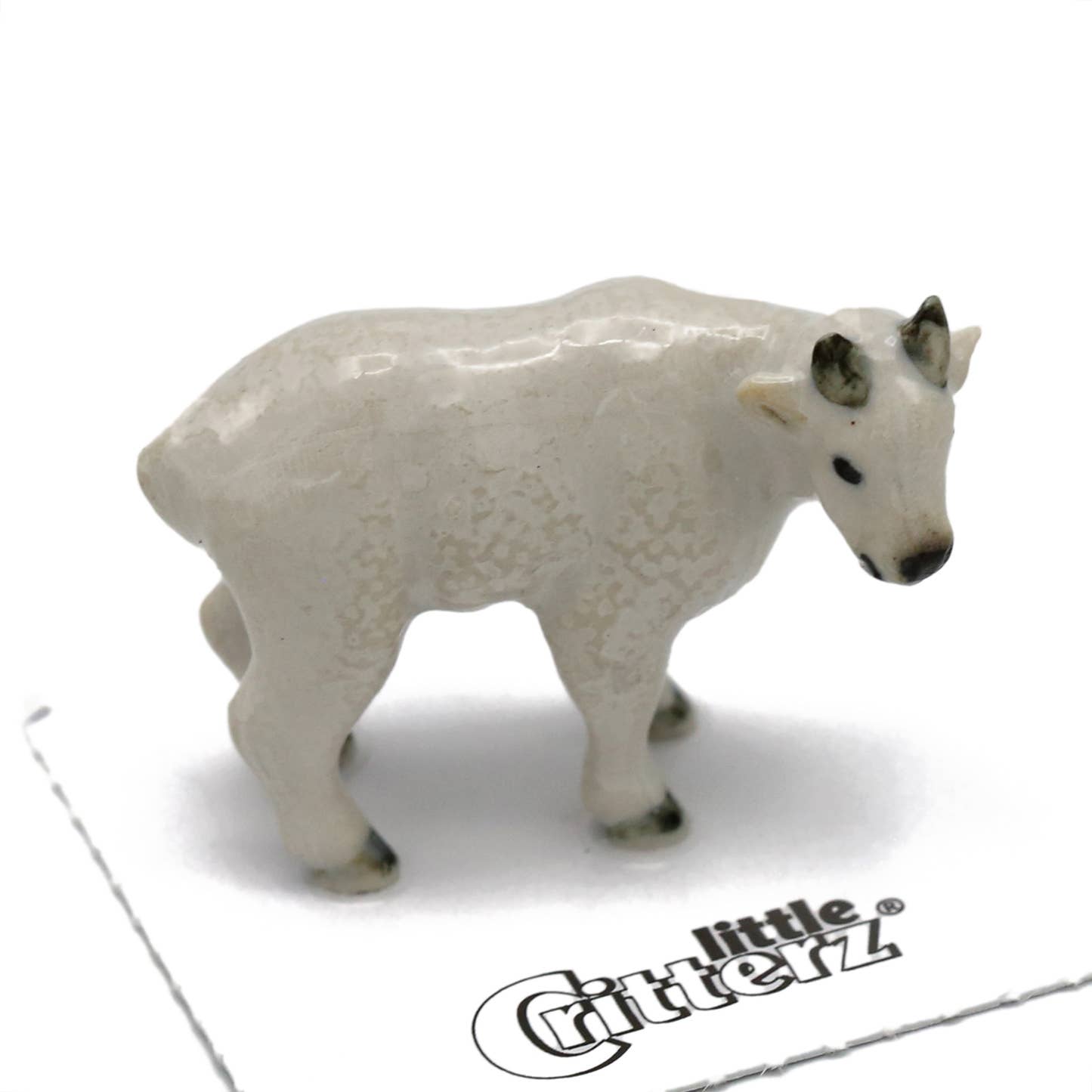 Little Critterz - Vente Figurine décorative - Chèvre des Alpes en porcelaine miniature0