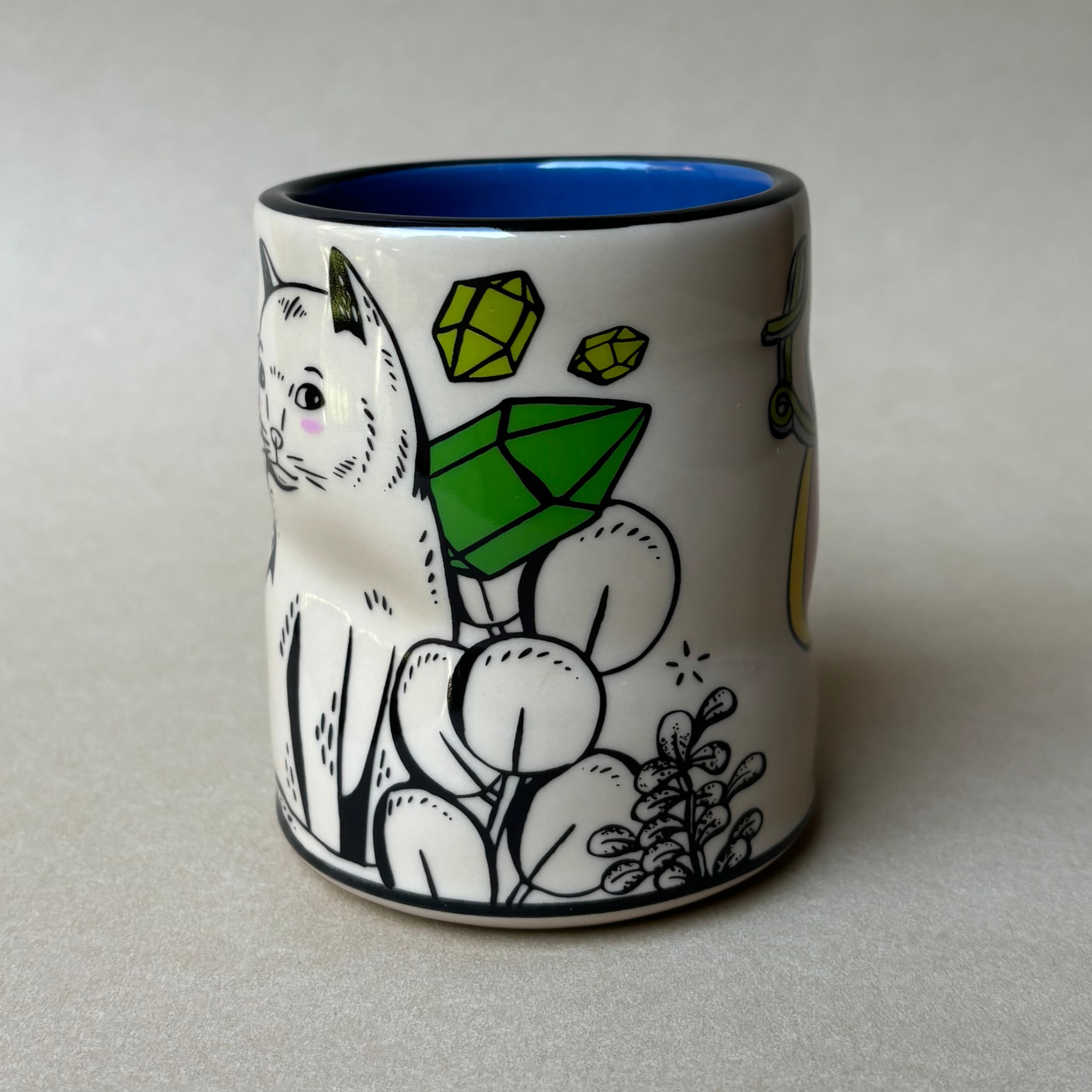 The Bowl Maker - Wholesale Coffee Mug - Lucky Cat & Houseplant Cup - Large1