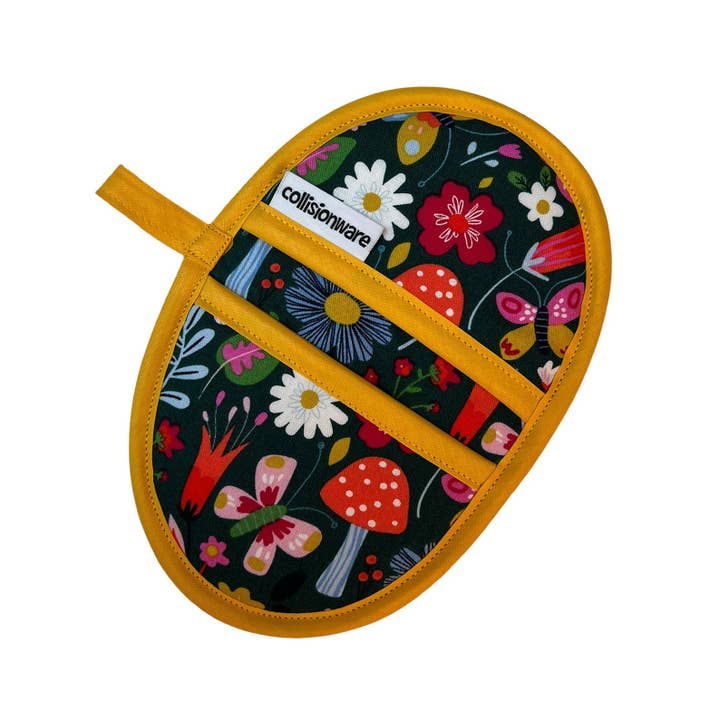 Floral Mushroom Mini Pincher Mitt for wholesale by Collisionware