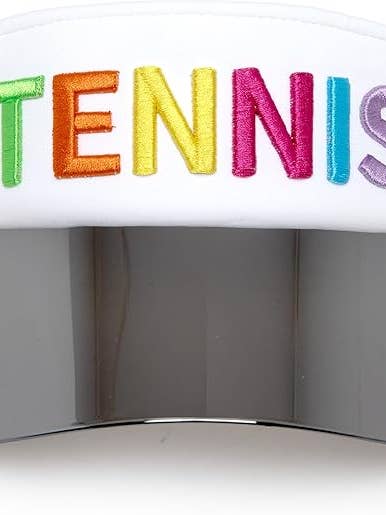 Sun Reflecting Women's Sports Visor - TENNIS for wholesale by Funky Junque