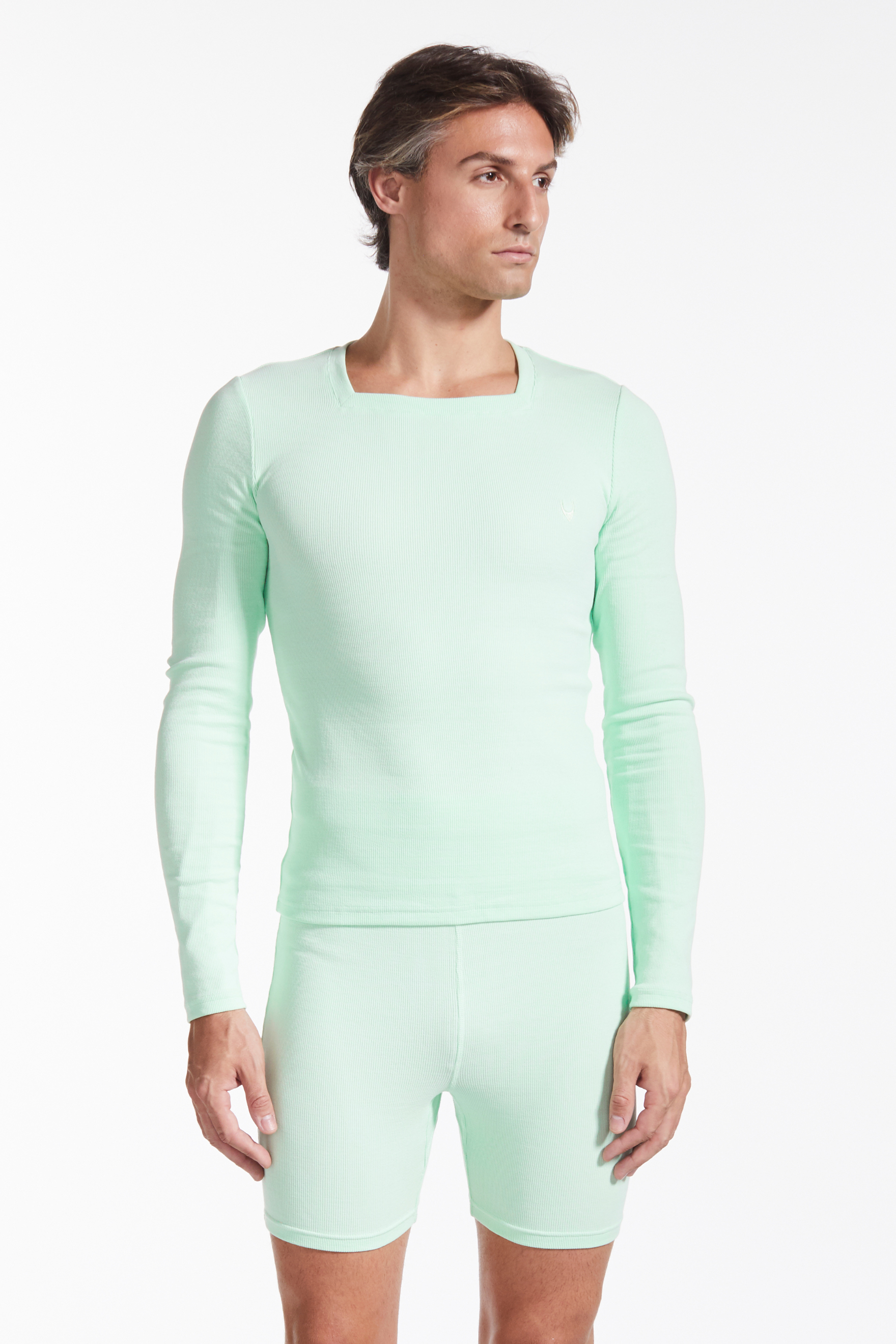 FANG - Wholesale Knit Top - Women's - Essential Square Neck Ribbed Long Sleeve11