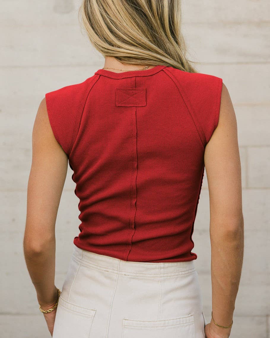 Rosa Clothing - Wholesale T-Shirt - Women's - Sleeveless Crew Neck Knit Ribbed Top8