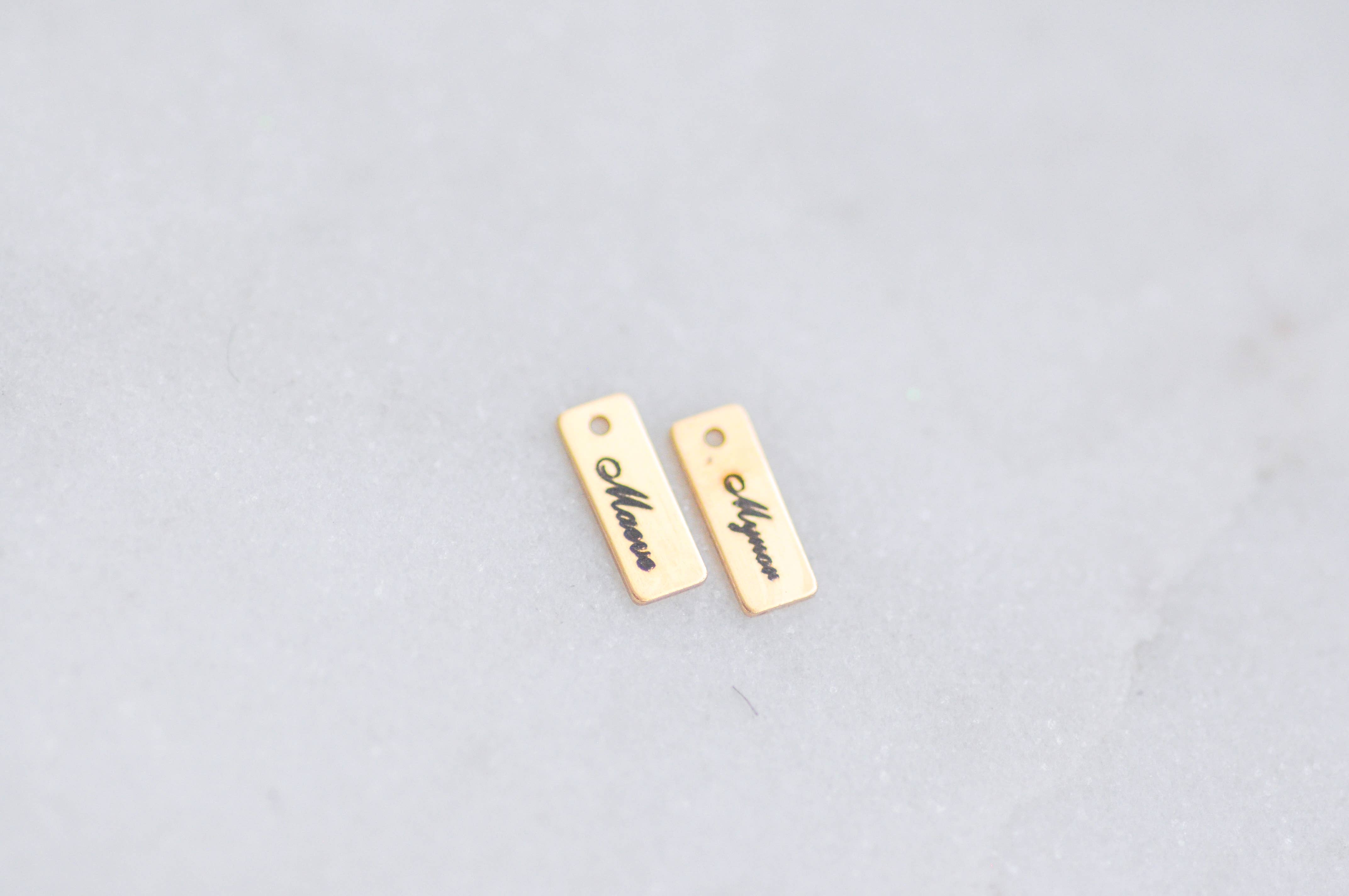 Anello Jewelry – wholesale Individuell berlock/hänge – Mini anpassningsbara graverbara berlockbrickor