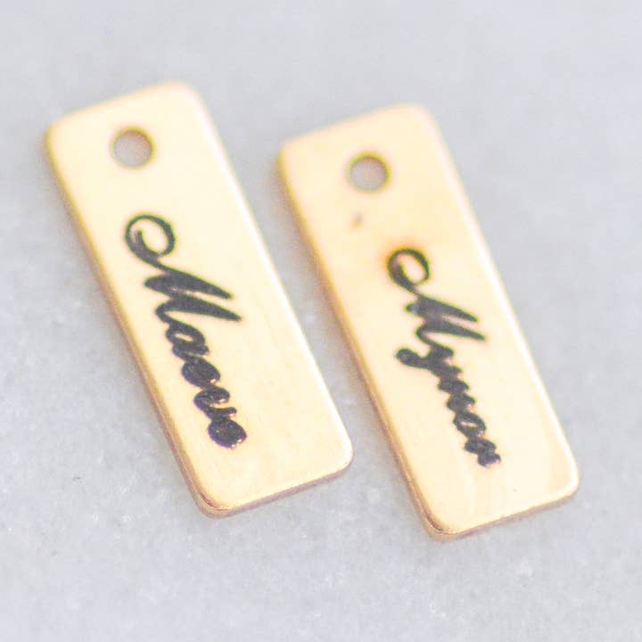 Anello Jewelry – wholesale Individuell berlock/hänge – Mini anpassningsbara graverbara berlockbrickor0