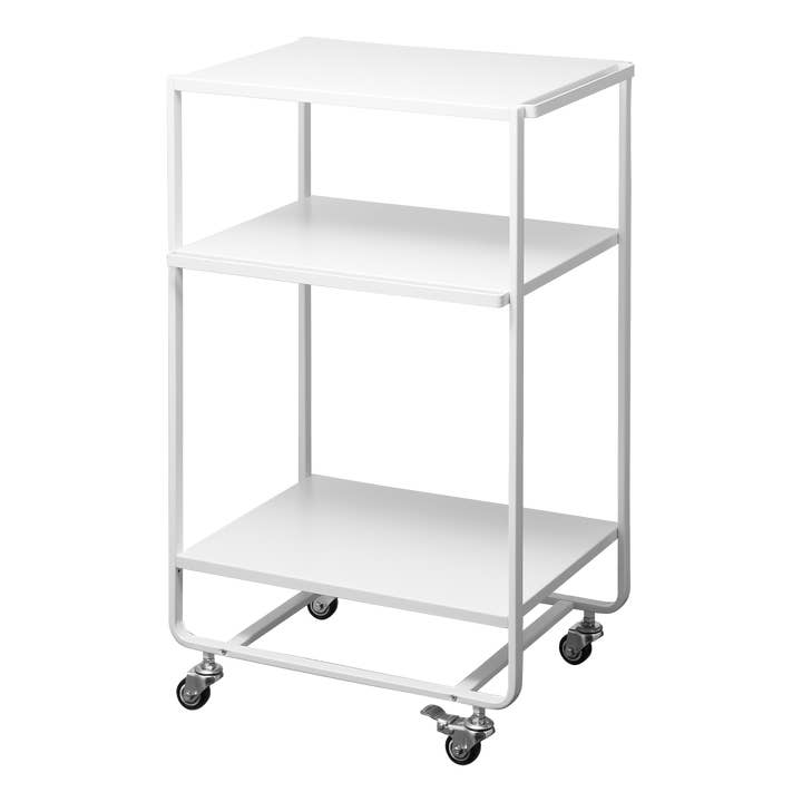 Yamazaki Home - Wholesale Free Standing Shelf - Tower Rolling Utility Cart - Steel