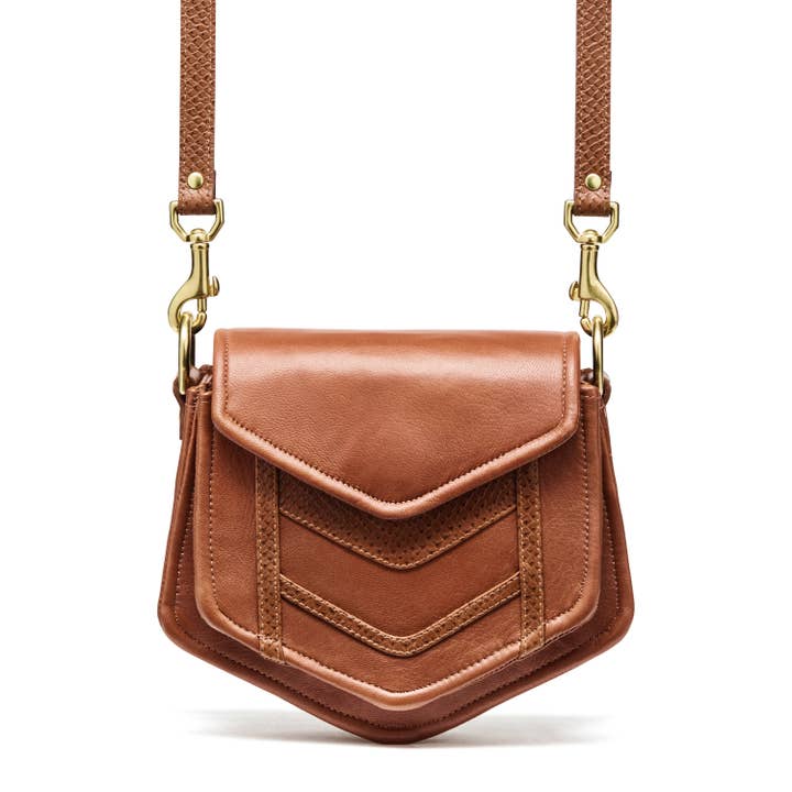 Chevron Burnt Sienna Crossbody Bag for wholesale by ELLKA