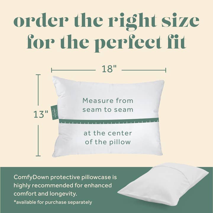 ComfyDown - Wholesale Travel Pillow - Goose Down Travel Pillow - with 800 Fill Power European Goose Down
