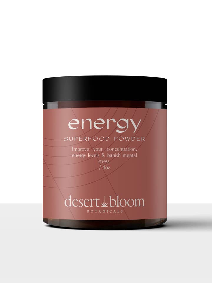 Energy Superfood Powder for wholesale by Desert Bloom Botanicals
